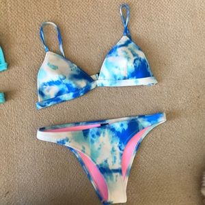 Tie dye two piece Triangl bathing suit